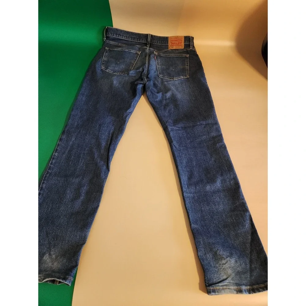 Levi's 511 Slim Fit Jeans Mens 36x34 Dark Wash Blue Denim WaterLess 00511-1702